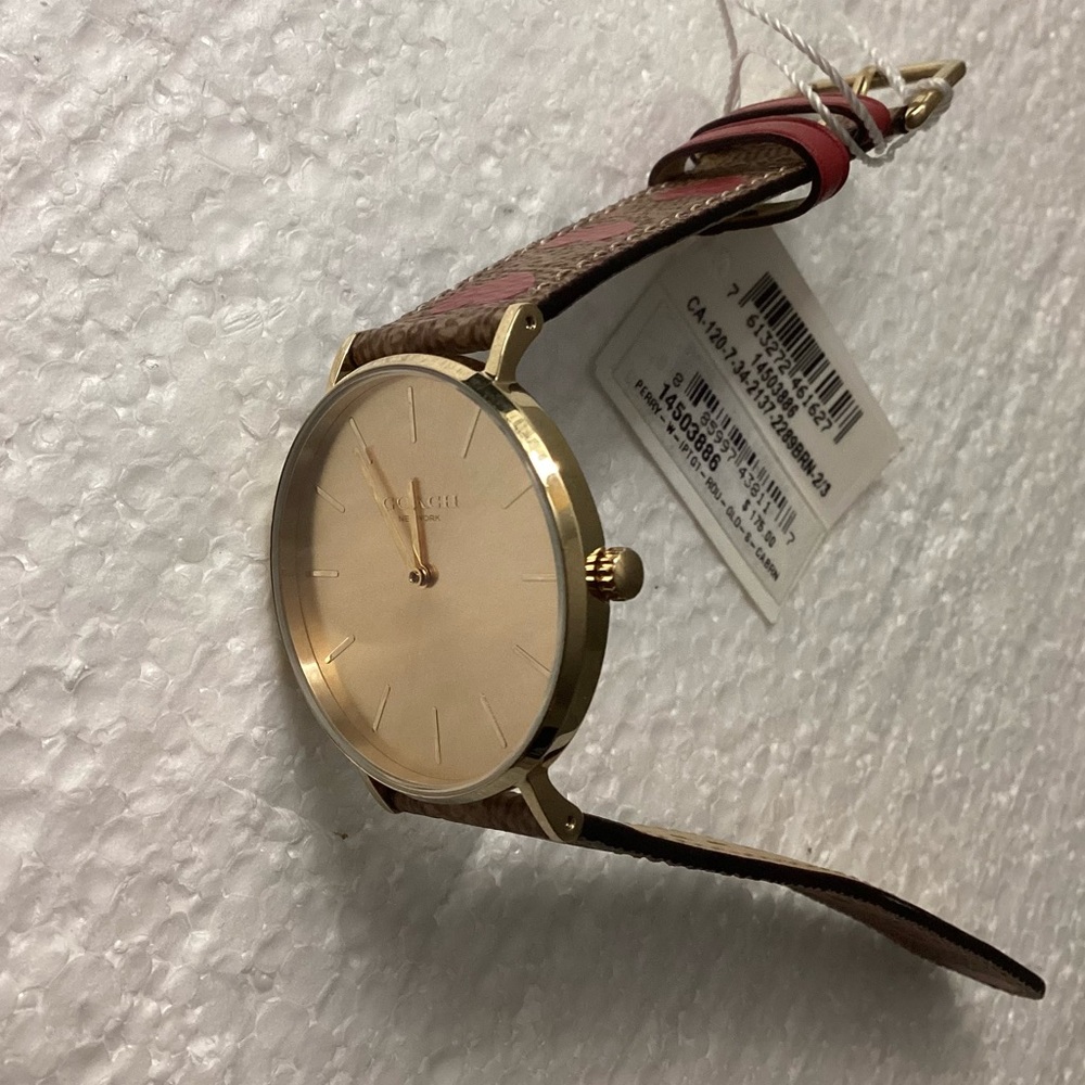 Coach Gold Watch with Red Heart Details - Picture 4 of 10